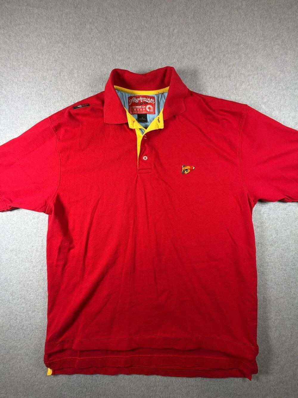 Akademiks Red Polo Shirt with Logo Graphic Detail